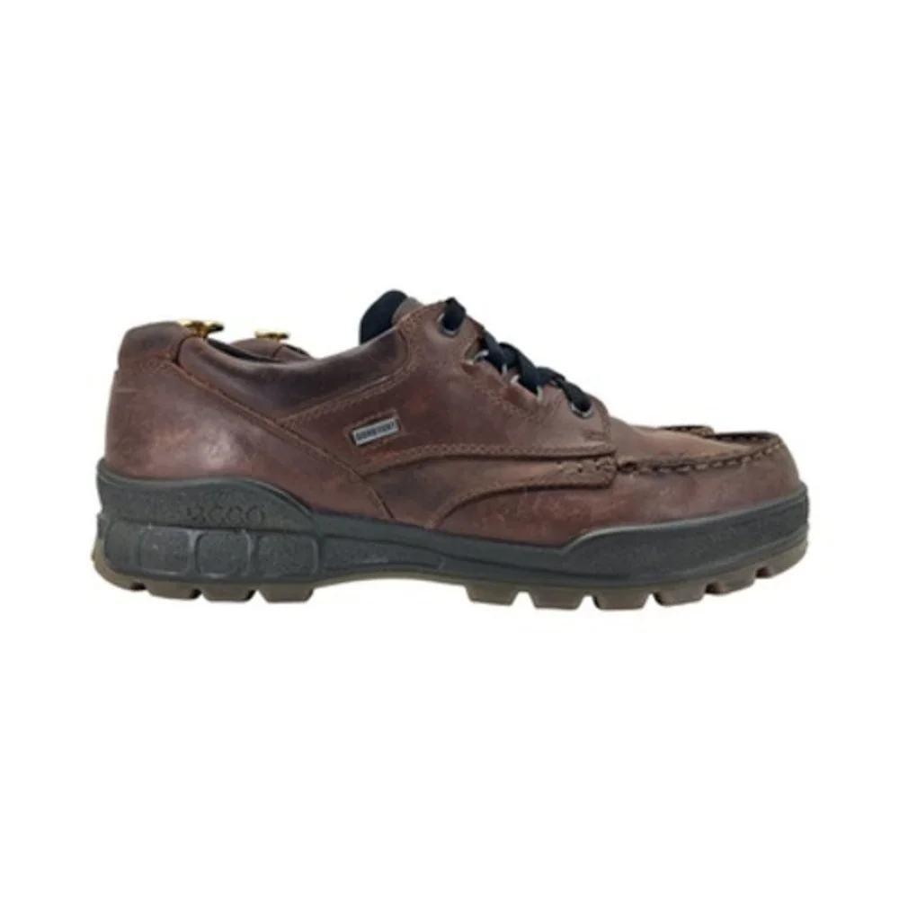 ECCO Track Shoes Mens Size 14 Brown Leather Waterproof Gore-Tex Lug Sole EU 48